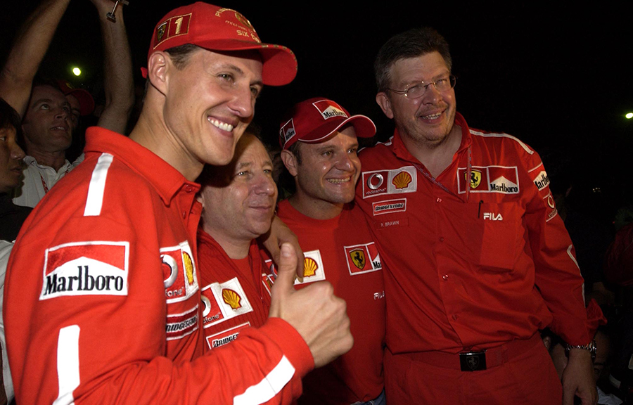 O quarteto que levou a Ferrari a dominar a F1 no começo dos anos 2000