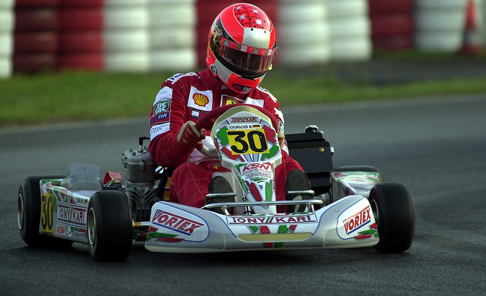 Michael Shumacher, no Mundial de Kart de Kerpen de 2001