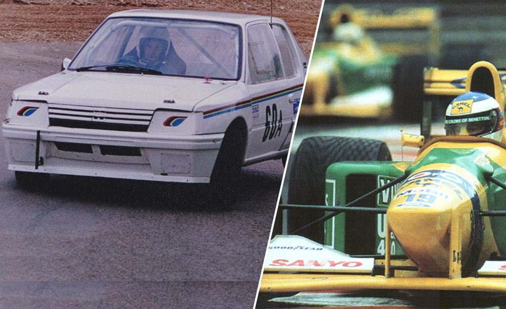Benetton utilizou um Peugeot 205 de rali para testar novidades em sua equipe de F1