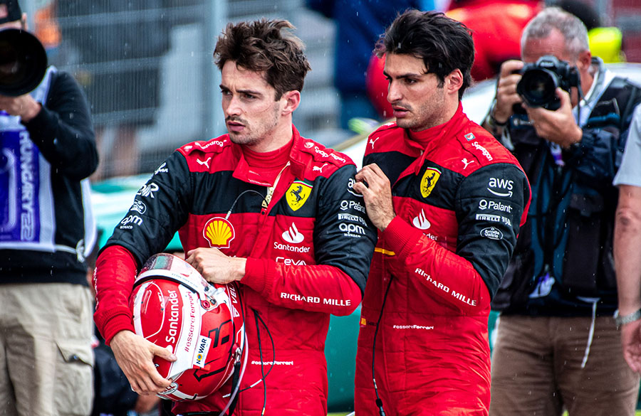 Leclerc e Sainz na Hungria