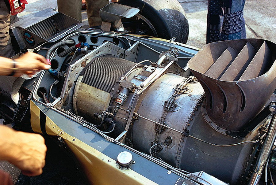 Turbina do Lotus 56B que correu na F1 em 1971