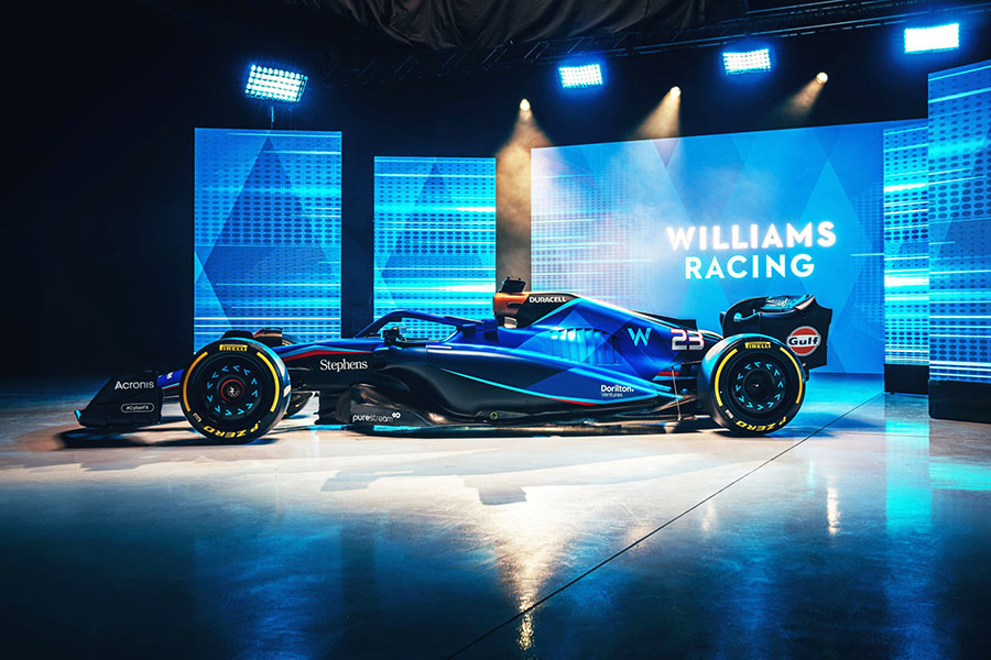 Pintura da Williams para a temporada de 2023 da F1